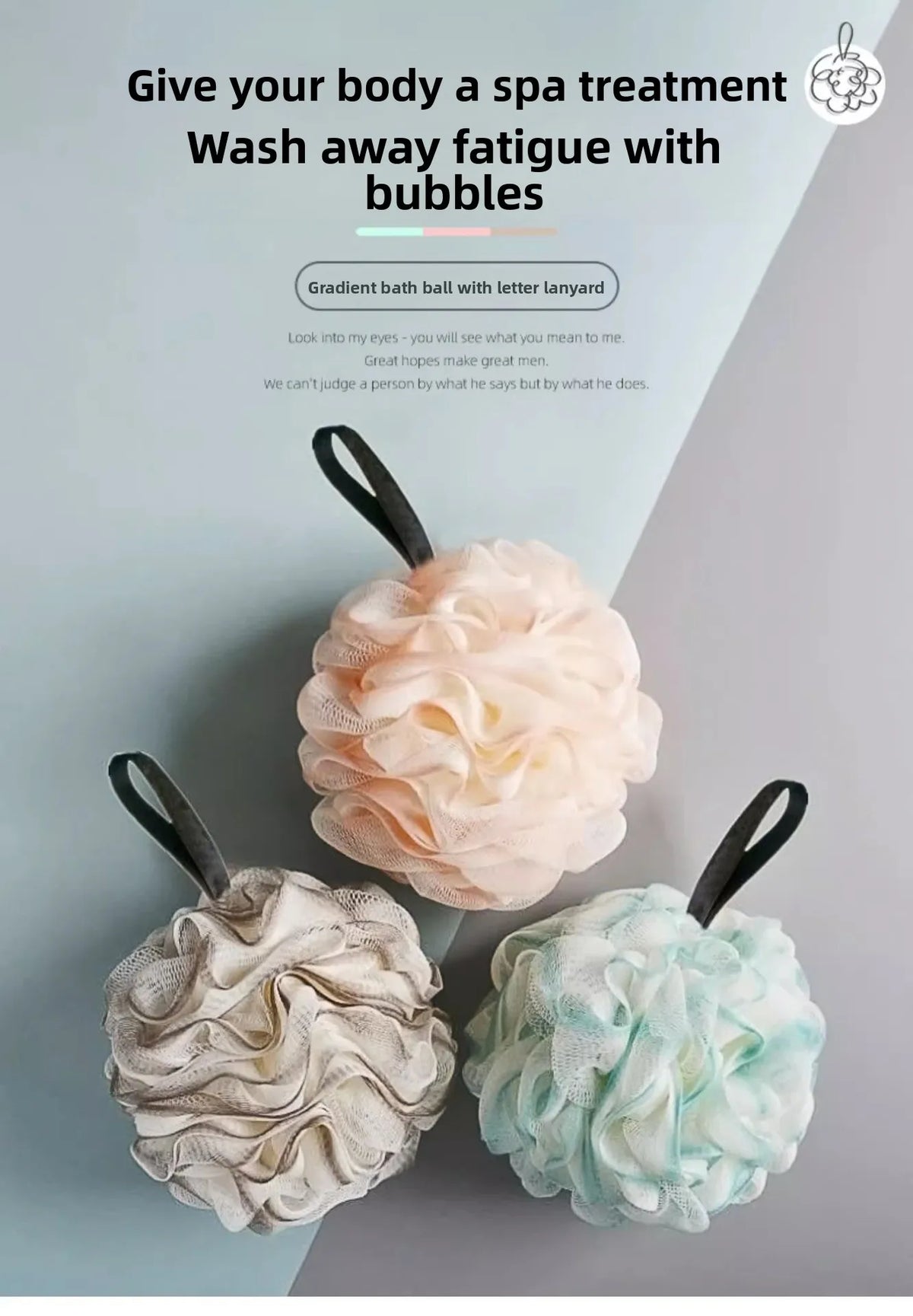 1/3PCS Durable Loofah Bath Sponge USA No-Loose-Petals Premium Body Shower Ball for Women’s Daily Bathing & Bathroom Use