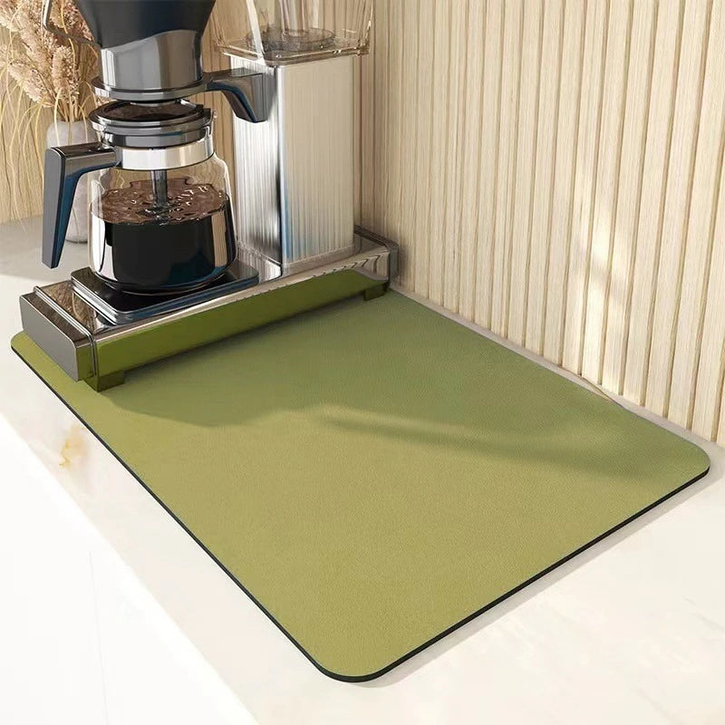 Super Absorbent Kitchen Tableware Mat USA Waterproof Drainage Coffee Dish Drying Mat Heat-Insulating Non-Slip Pad for Tableware
