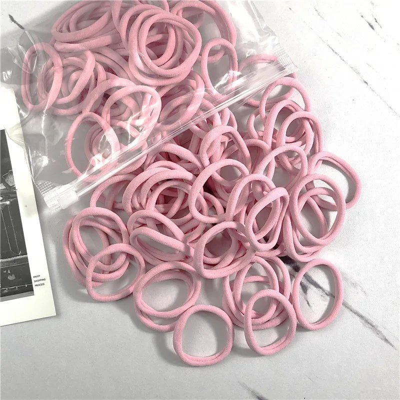 20/50PCS Hair Bands Canada for Women & Girls Basic Hair Rubber Ties 4cm Simple Elastic Ponytail Holders Hair Accessories