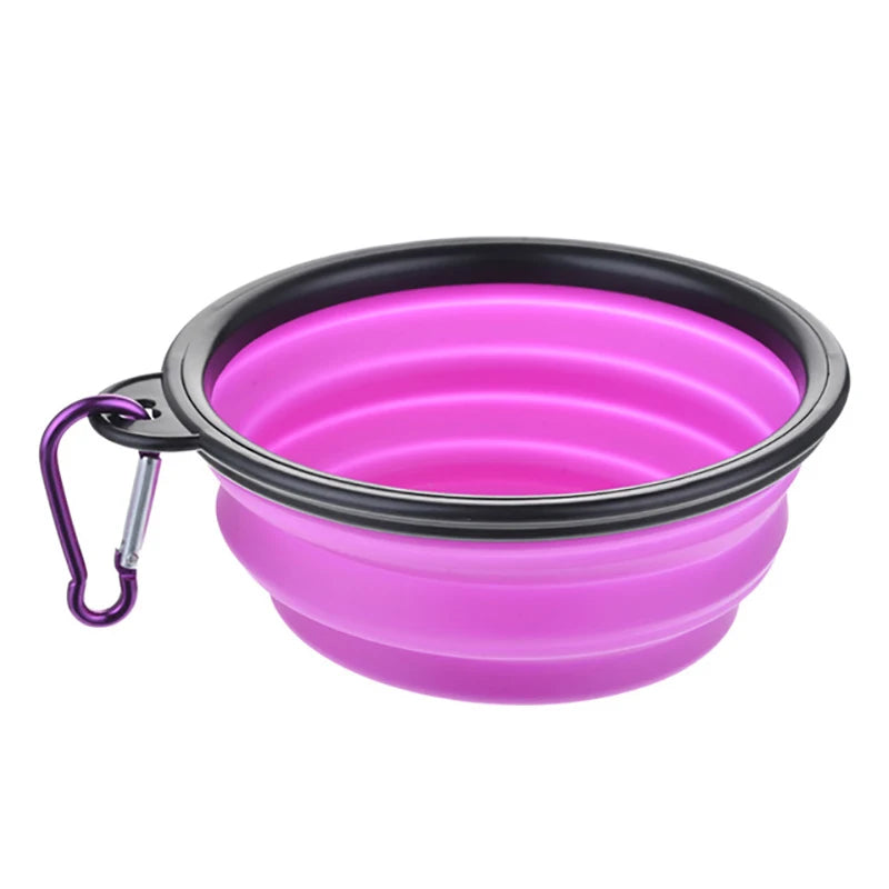 Durable TPR Portable Pet Food Bowl USA for Cats & Dogs, Collapsible Travel Water & Food Bowl for Outdoor Pet Use