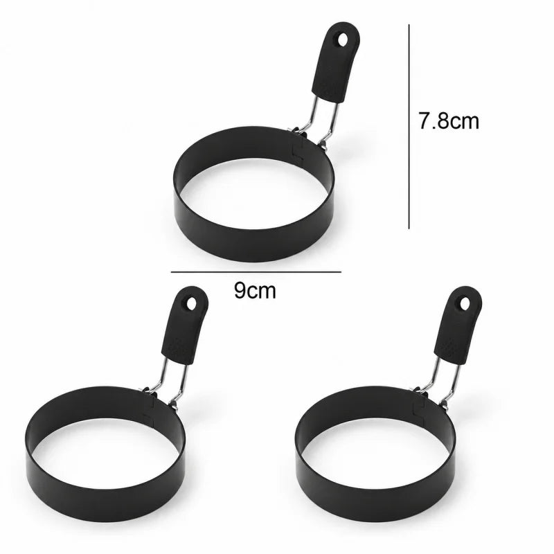 Anti-scald Egg Fried Ring Professional Stainless Steel Nonstick Round USA Pancake Mold Cooking Egg Mould Breakfast Sandwich Tools