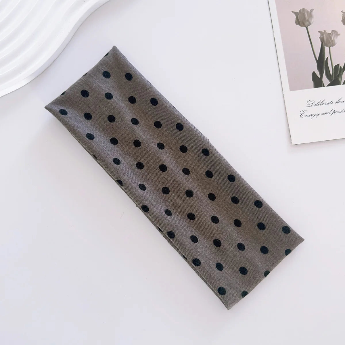 1PC Polka Dot Yoga Elastic Headband Canada Fashionable Dot-Pattern Makeup Sports & Fitness Sweat-Absorbent Hairband