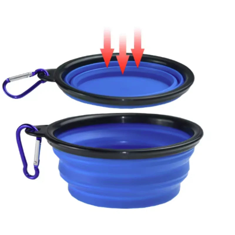 Durable TPR Portable Pet Food Bowl USA for Cats & Dogs, Collapsible Travel Water & Food Bowl for Outdoor Pet Use