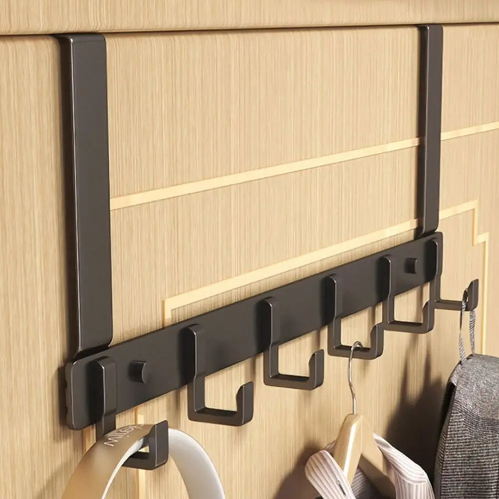 6-Hook Over-the-Door Hanger USA Clothes Coat Hat Towel Organizer Rack for Home Bathroom Kitchen Accessories Holder