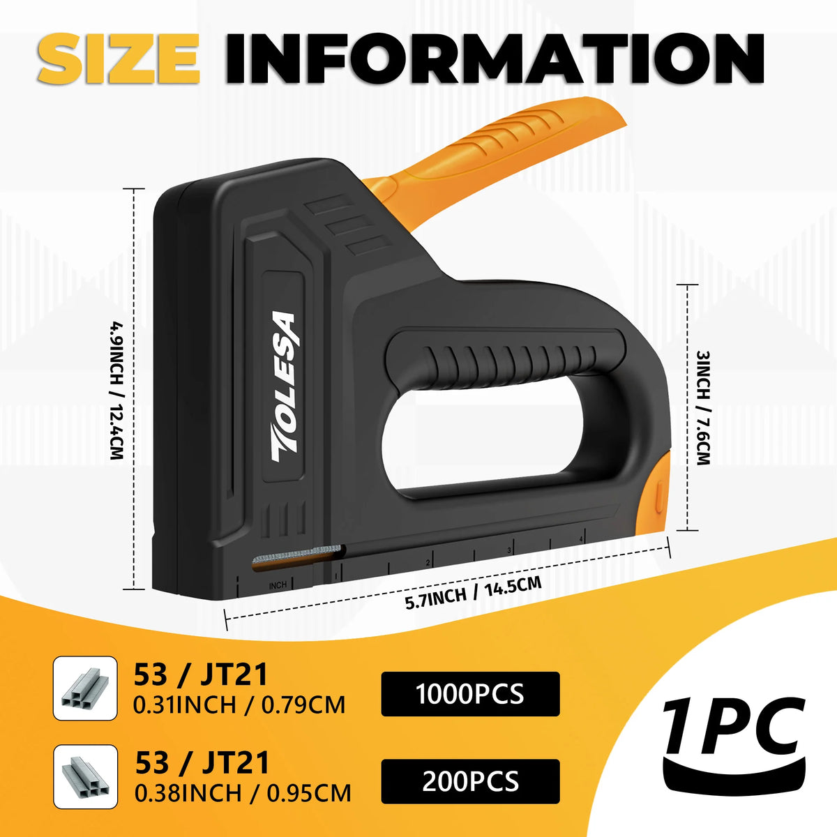 4-in-1 Heavy-Duty Staple Gun Kit USA Manual Upholstery Stapler with 2000 Staples for Wood, Carpentry, Crafts, Wall & DIY Projects