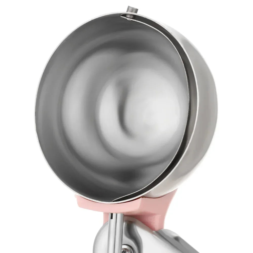 Ice Cream Scoop with Trigger USA Stainless Steel Fruit & Ice Cream Scoop with Comfort-Grip Handle for Home & Kitchen Use