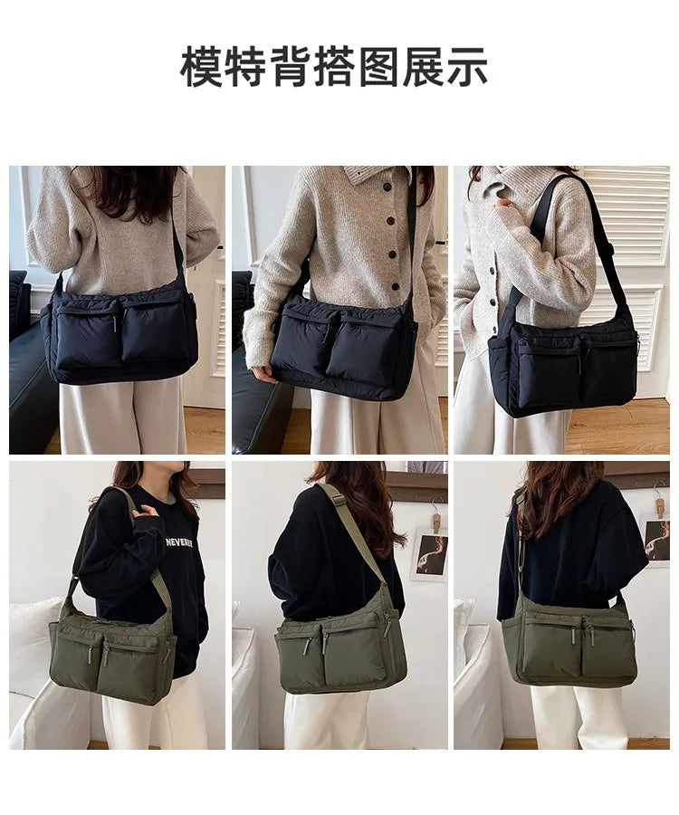 Spring & Summer Canvas Bag USA Women’s Hot-Selling One-Shoulder Crossbody Bag Light Luxury High-End Fashion Handbag