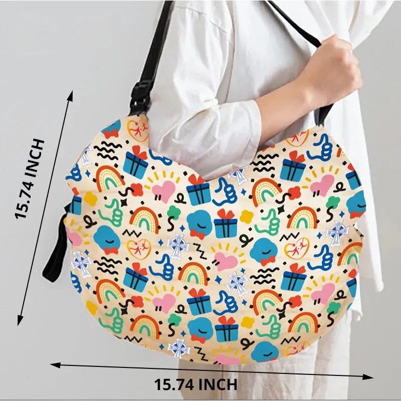 1pc USA Foldable Shopping Bag Eco-friendly Waterproof Portable Storage Bag Large Capacity Handbag Oversized Storage Bag For Travel