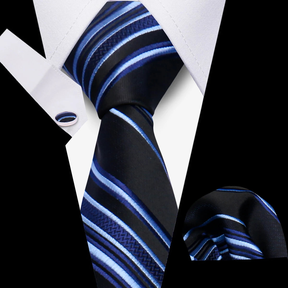 Men’s Business Necktie Set Canada Classic Plaid Cufflinks Handkerchief for Suit Wedding High-Quality 3PCS Tie Set Formal Gravata