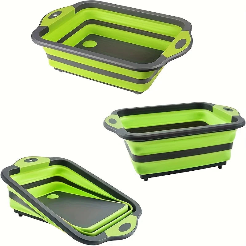 Portable Space Saving USA Basin with Built-in Sink and Storage Function - Perfect for Outdoor Camping Travel Home Folding Basin