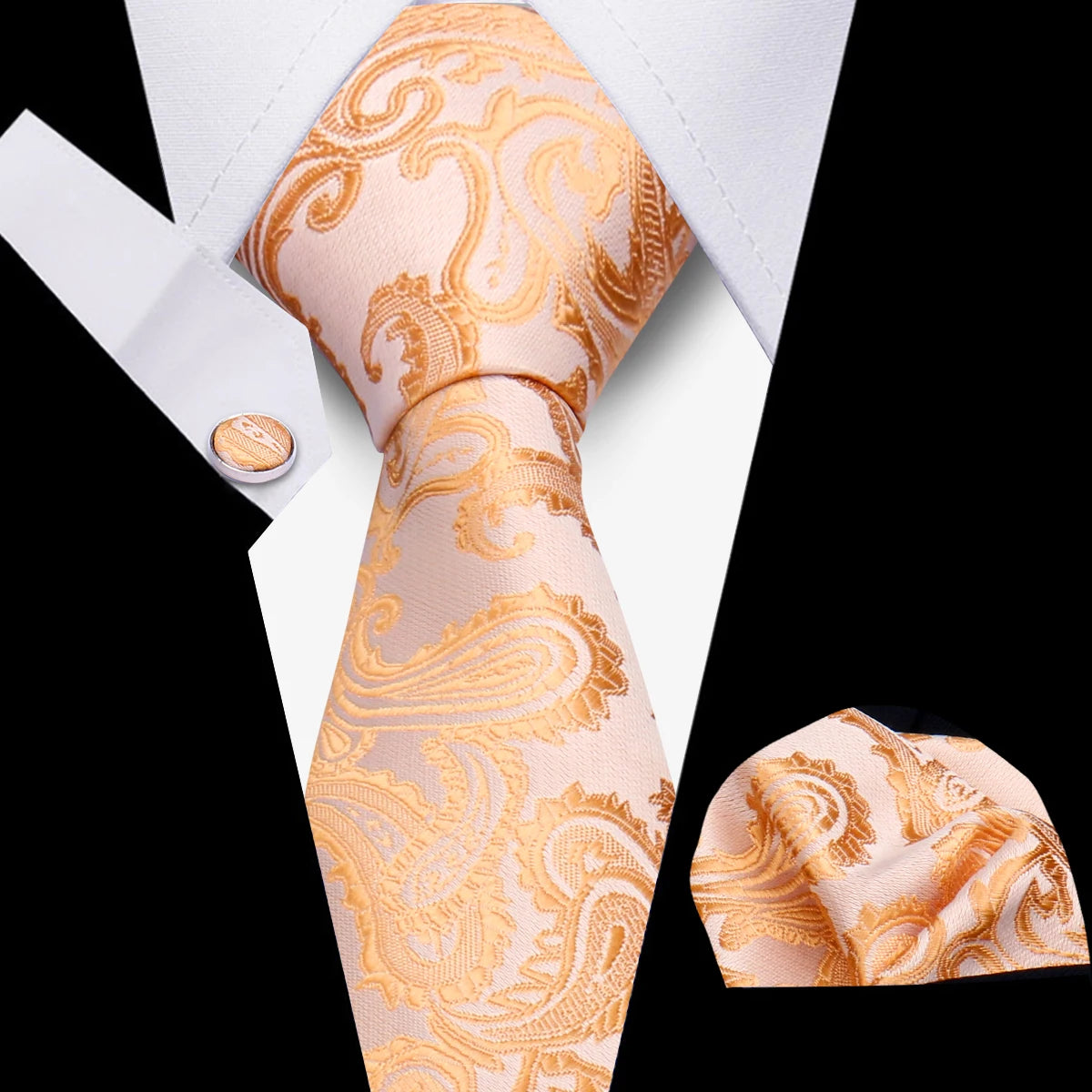 Men’s Business Necktie Set Canada Classic Plaid Cufflinks Handkerchief for Suit Wedding High-Quality 3PCS Tie Set Formal Gravata