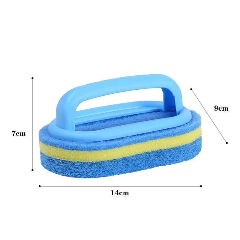 Household Cleaning Brush with Handle Canada Dish Soap Bathroom Kitchen Tub Thick Scrubbing Sponge Durable Cleaning Tool Accessories Home