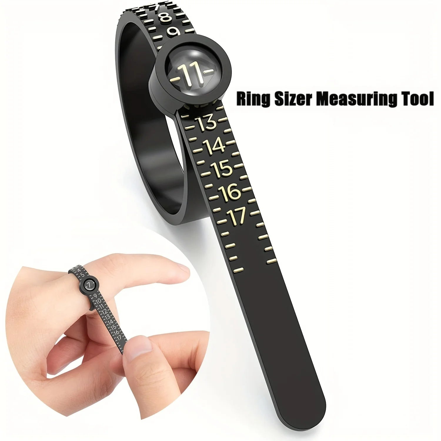 Ring Sizer with Magnifier Canada US/UK/EU/HK Jewelry Finger Size Measuring Ruler Ring Size Measurement Tool