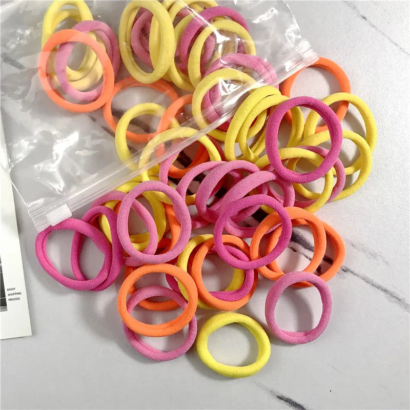 20/50PCS Hair Bands Canada for Women & Girls Basic Hair Rubber Ties 4cm Simple Elastic Ponytail Holders Hair Accessories