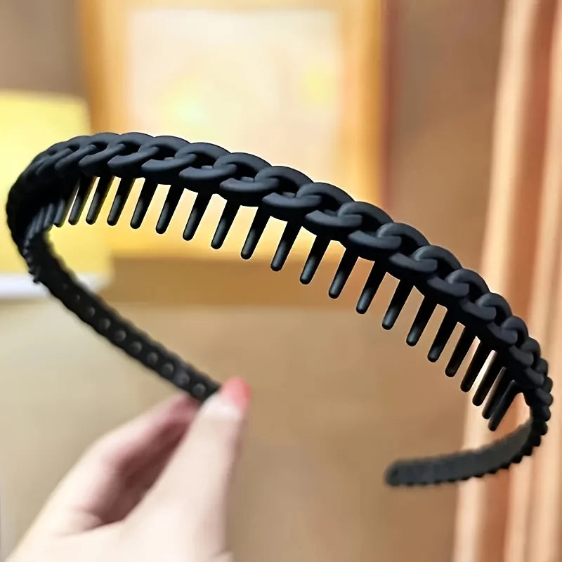 1/2PCS Solid Color Women’s Face Wash Headband USA High-End Anti-Slip Hair Band with Textured Strips for Skincare & Makeup