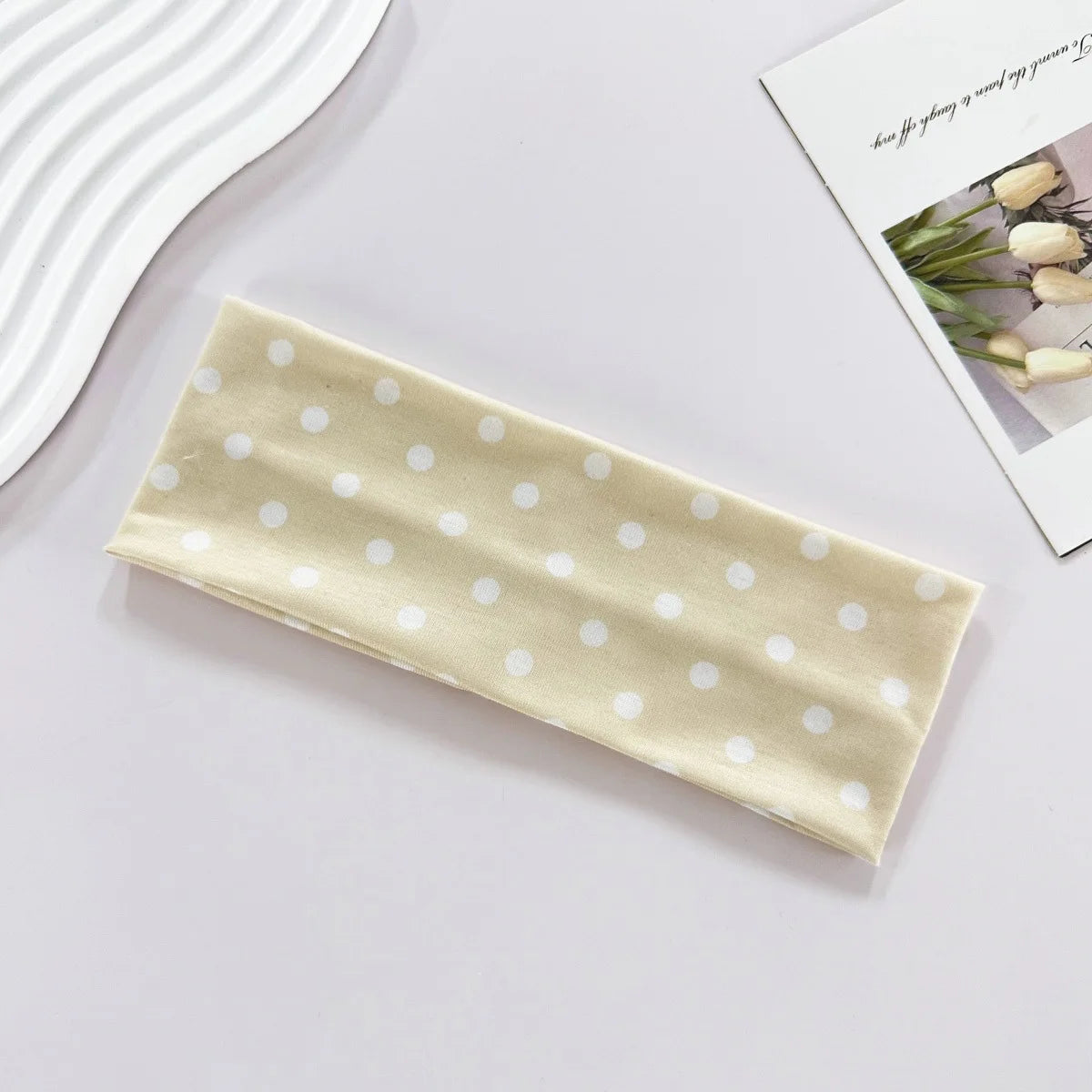 1PC Polka Dot Yoga Elastic Headband Canada Fashionable Dot-Pattern Makeup Sports & Fitness Sweat-Absorbent Hairband