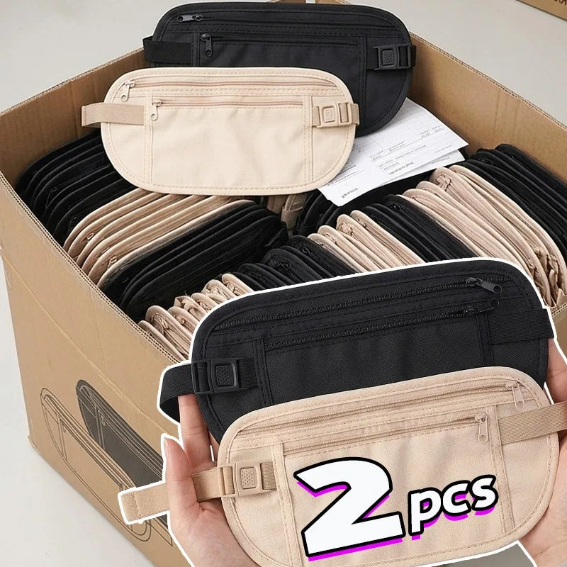 Running Waist Bag Canada Double-Layer Concealed Fanny Pack Slim Anti-Theft Travel Money Belt Waterproof Belt Bag for Men & Women Sports