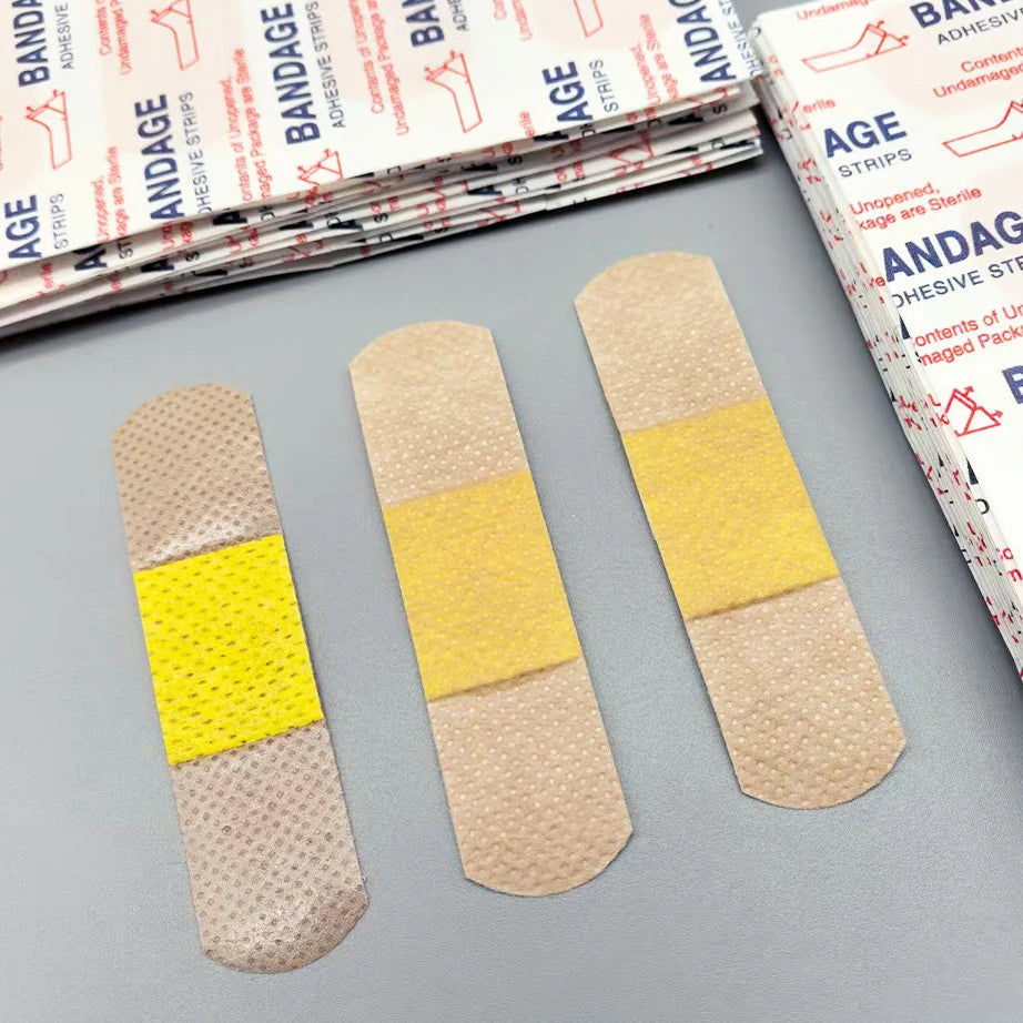50/100PCS Waterproof Breathable Adhesive Plasters Canada Wound Dressing Hemostasis Stickers First Aid Medical Gauze Bandages Band-Aids