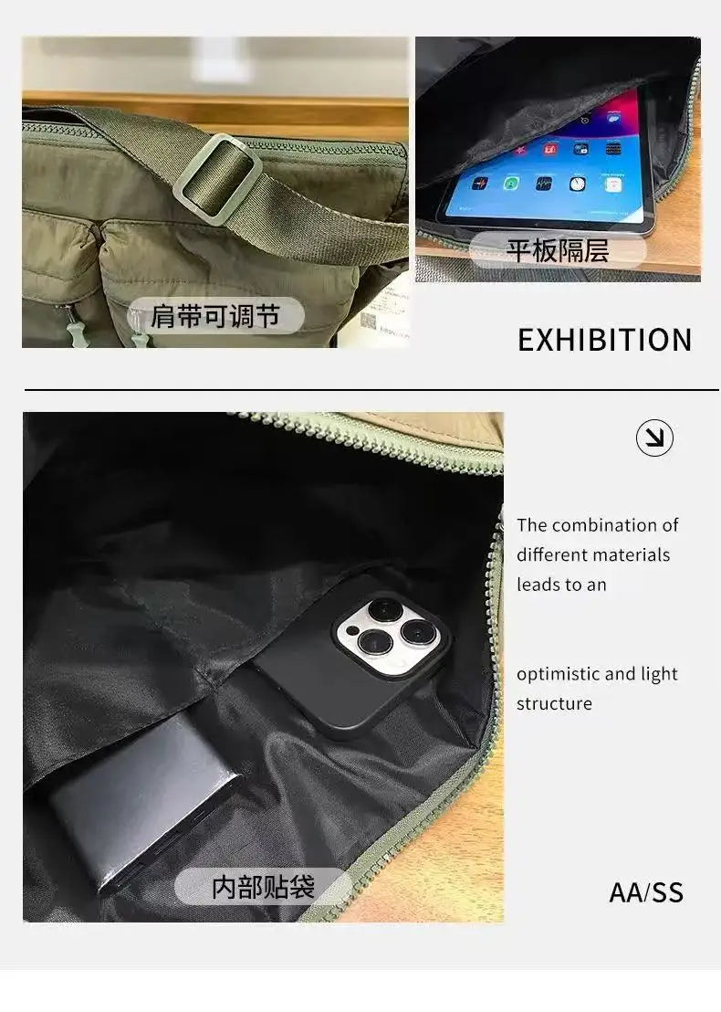 Spring & Summer Canvas Bag USA Women’s Hot-Selling One-Shoulder Crossbody Bag Light Luxury High-End Fashion Handbag