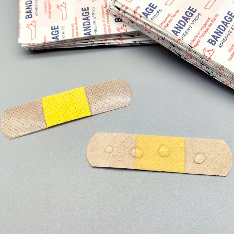50/100PCS Waterproof Breathable Adhesive Plasters Canada Wound Dressing Hemostasis Stickers First Aid Medical Gauze Bandages Band-Aids