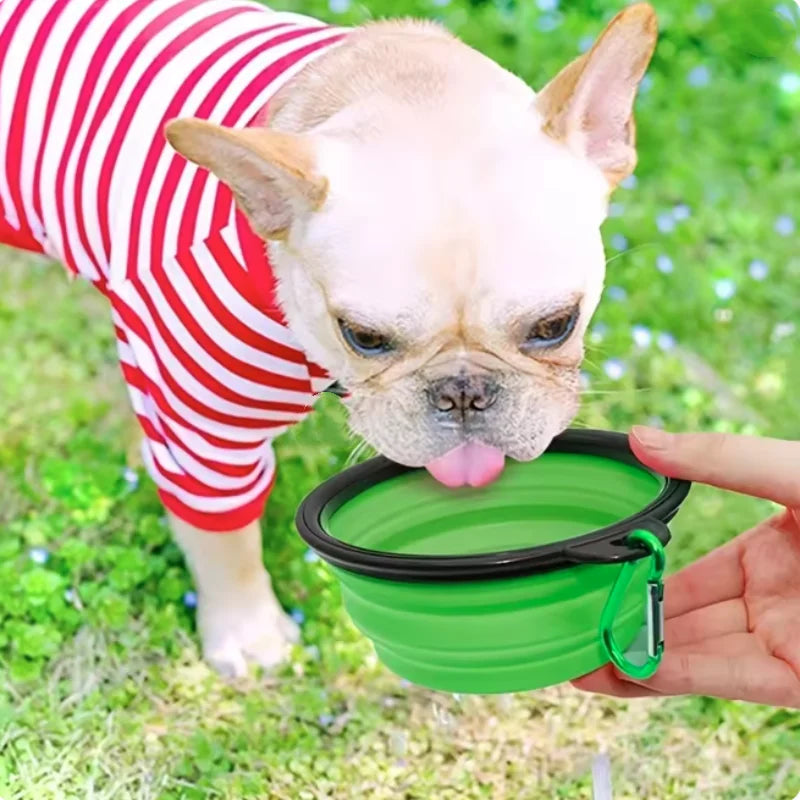 Durable TPR Portable Pet Food Bowl USA for Cats & Dogs, Collapsible Travel Water & Food Bowl for Outdoor Pet Use