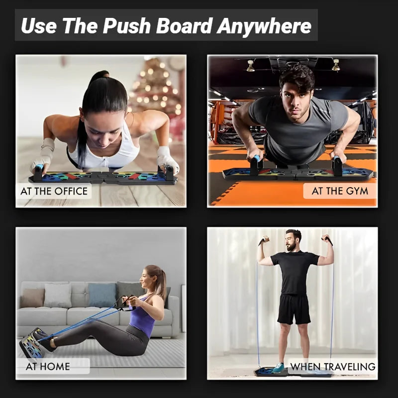 USA Portable Multifunctional Push Up Board Fitness and Muscle Training Device Home Workout Set Foldable Push Up Bar Resistance
