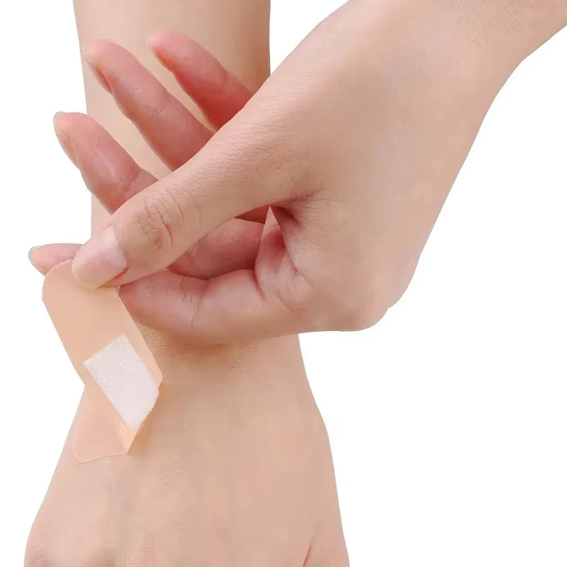 50/100PCS Waterproof Breathable Adhesive Plasters Canada Wound Dressing Hemostasis Stickers First Aid Medical Gauze Bandages Band-Aids