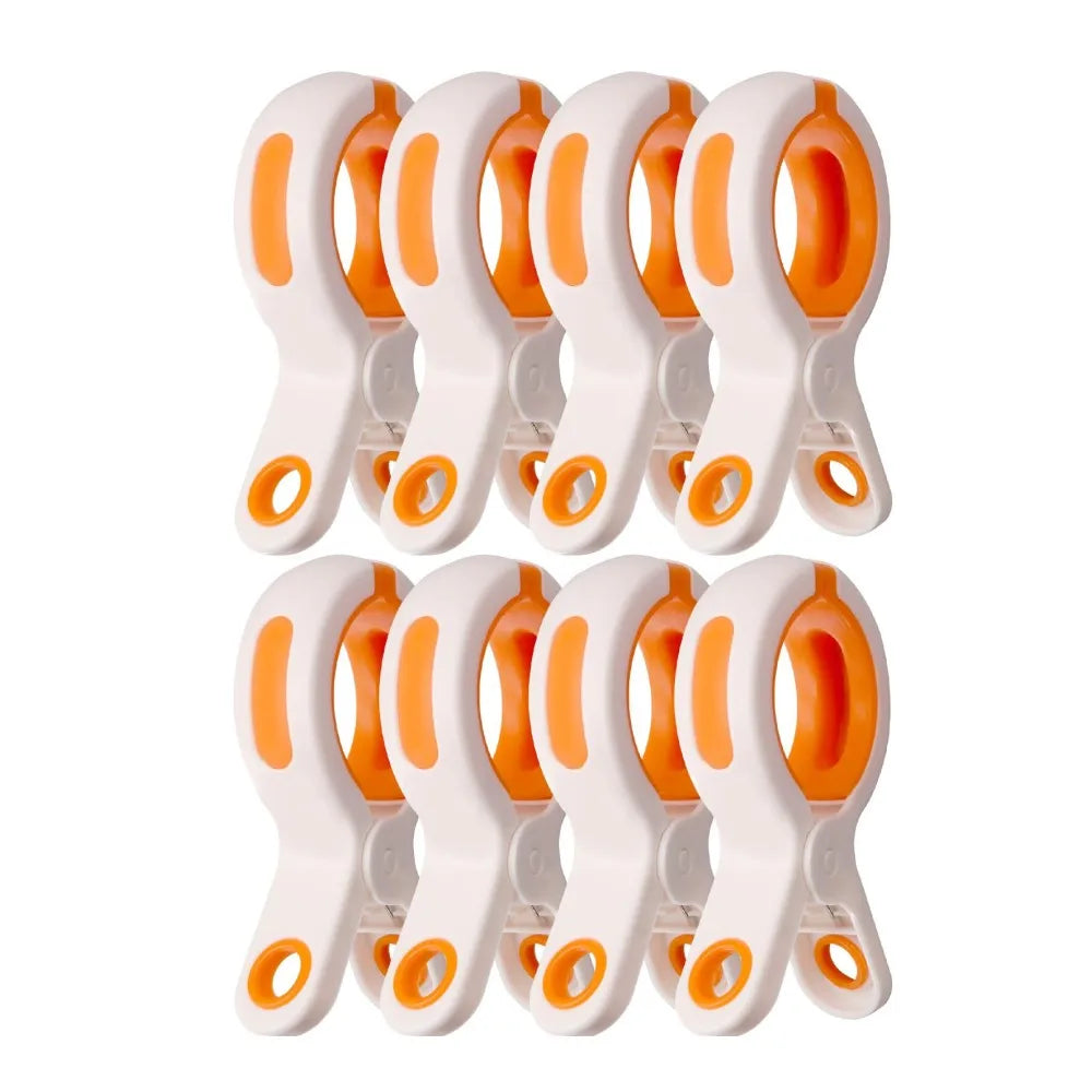Beach Towel Clips USA for Beach Chairs & Cruises, Durable Plastic Clips for Pool Lounging & Large Clothespins for Hanging Clothes