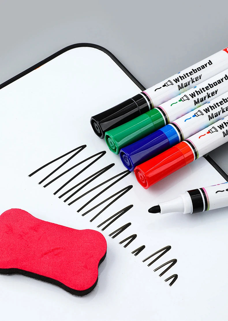 4 Colors Dry Erase Whiteboard Marker Pens Canada Low Odor Erasable Chalk Pens for Office School Stationery