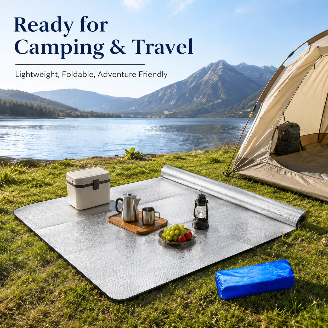 Waterproof Picnic Mat Canada Double-Sided Aluminum Foil Moisture-Proof Camping Ground Sheet for Outdoor Travel
