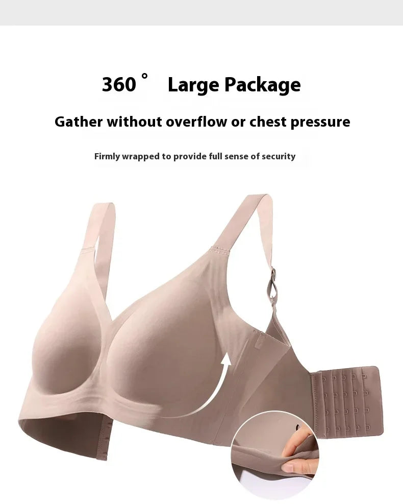 New Plus Size Seamless Wireless Bras for Women Minimizer Push Up Lingerie One-piece Intimates Beauty Back Underwear
