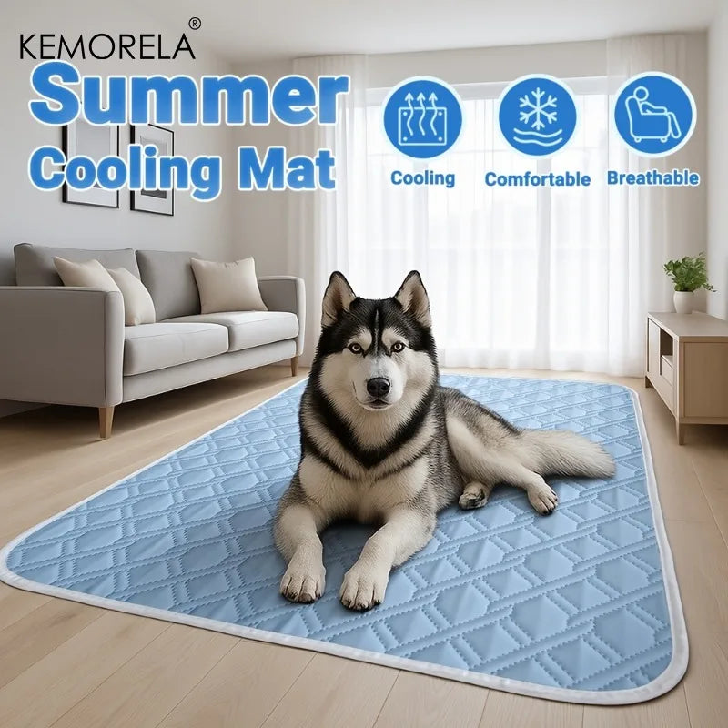 1PCS New Upgraded Ice Cooling Pet Mat Canada Washable Breathable Pet Cooling Pad for Dogs All-Season Use