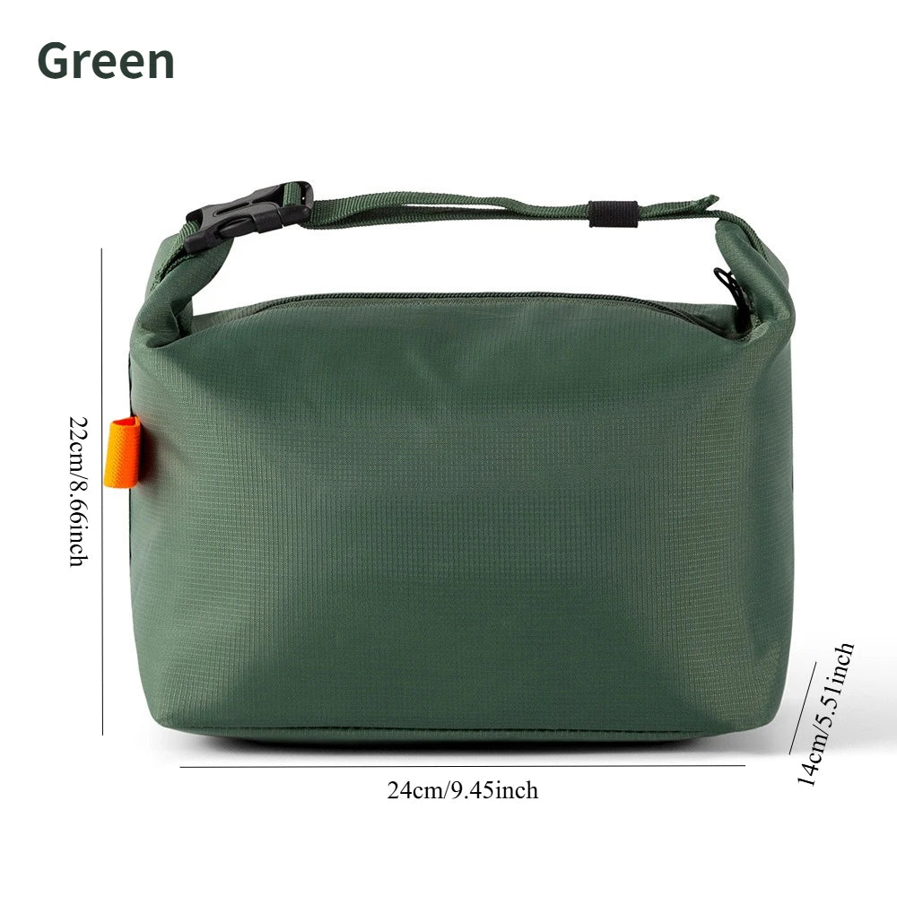 Large-Capacity Insulated Lunch Bag USA Foldable Waterproof Aluminum Foil Bento Bag for Office, Travel & School