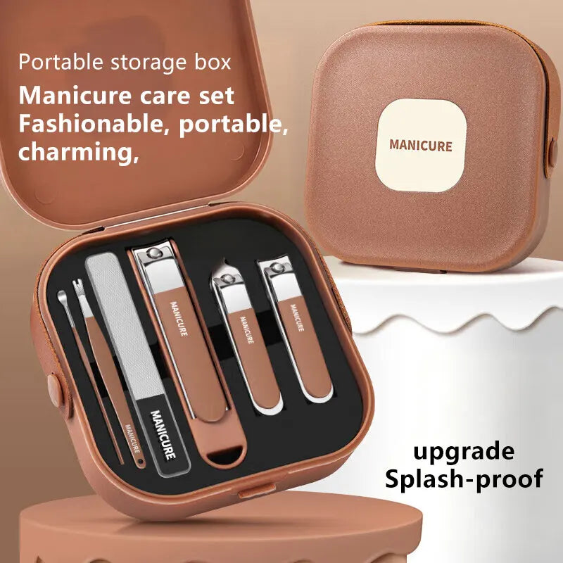 Complete 7-Piece Anti-Splash Nail Clipper Set Canada 7-in-1 Manicure Pedicure Portable Nail Clippers Handy Grooming Set