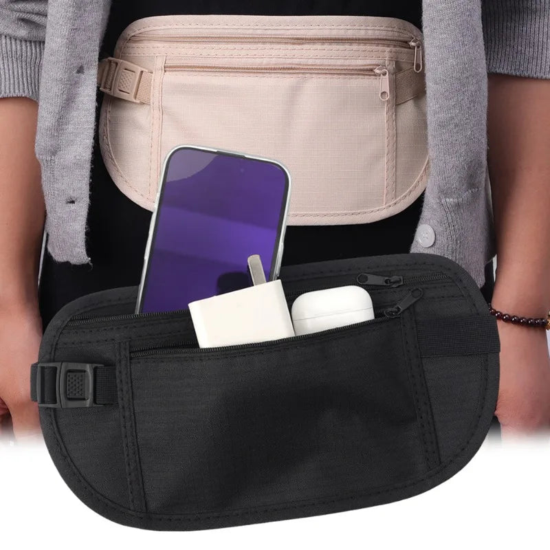 Running Waist Bag Canada Double-Layer Concealed Fanny Pack Slim Anti-Theft Travel Money Belt Waterproof Belt Bag for Men & Women Sports
