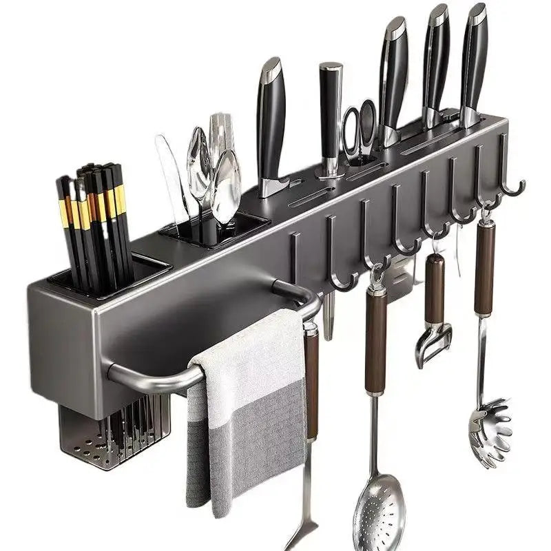 Tool-free Kitchen Shelf, Canada kitchen Accessories, Multifunctional Wall-mounted Chopstick Holder, Storage for Knives and Tools