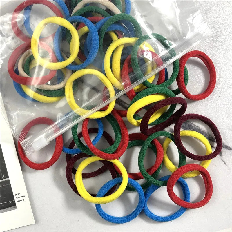 20/50PCS Hair Bands Canada for Women & Girls Basic Hair Rubber Ties 4cm Simple Elastic Ponytail Holders Hair Accessories