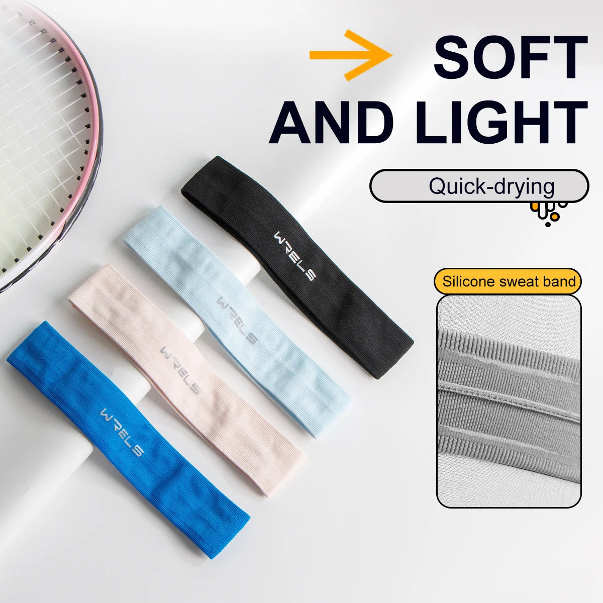 USA Headband Anti Slip Yoga Hair Band Quick Dry Running Sweatband Workout Headbands for Women Men