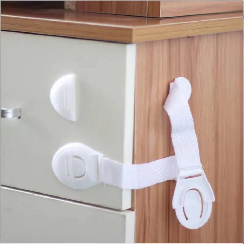 Baby Safety Cabinet Lock Kids Security Protection Drawer Door Cabinet Locks Plastic Protection Children Safety Door Straps