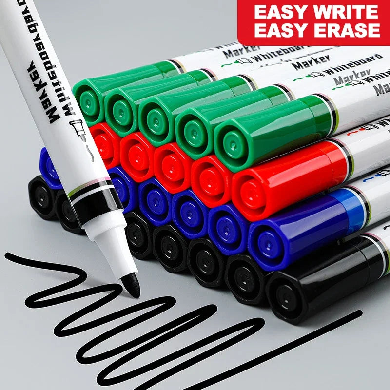 4 Colors Dry Erase Whiteboard Marker Pens Canada Low Odor Erasable Chalk Pens for Office School Stationery