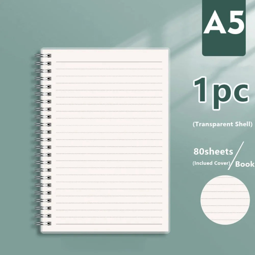 A4/A5/A6/B5 Coil Notebook Grids/Blank/Horizontal Line Flip Over Design Sketchbook Diary Book School Office Supplies Diary Book