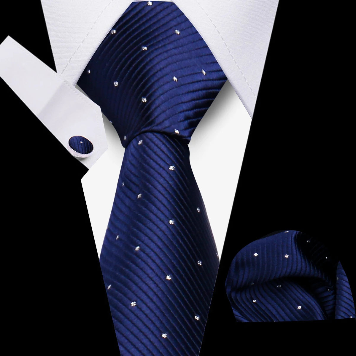 Men’s Business Necktie Set Canada Classic Plaid Cufflinks Handkerchief for Suit Wedding High-Quality 3PCS Tie Set Formal Gravata