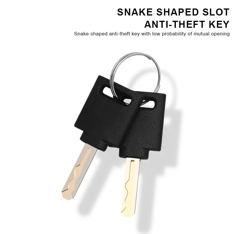 Bicycle Chain Lock USA Metal Anti-Theft Security Reinforced Mountain Road Bike Chain Lock with 2 Keys for Motorcycle & Scooter Padlock