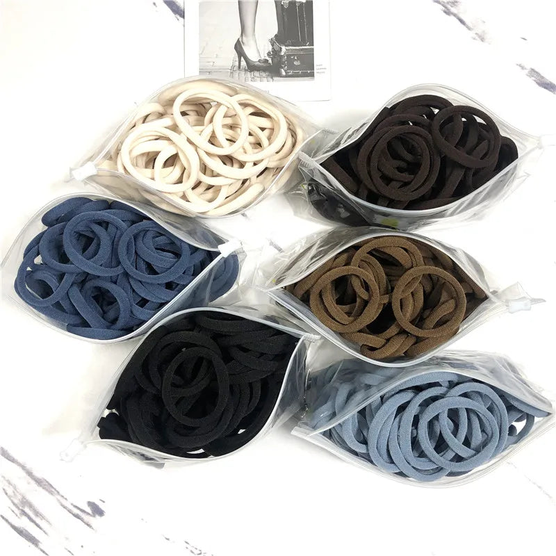 20/50PCS Hair Bands Canada for Women & Girls Basic Hair Rubber Ties 4cm Simple Elastic Ponytail Holders Hair Accessories