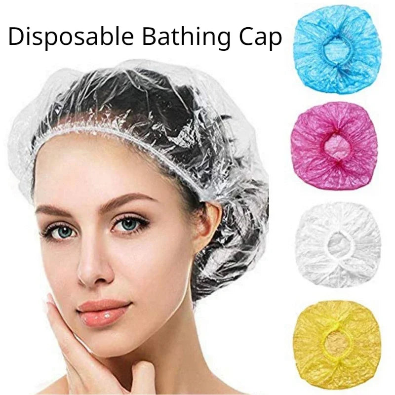 Disposable Shower Cap Canada Transparent Waterproof Hair Covers Sauna Accessories Bathroom Products for Home