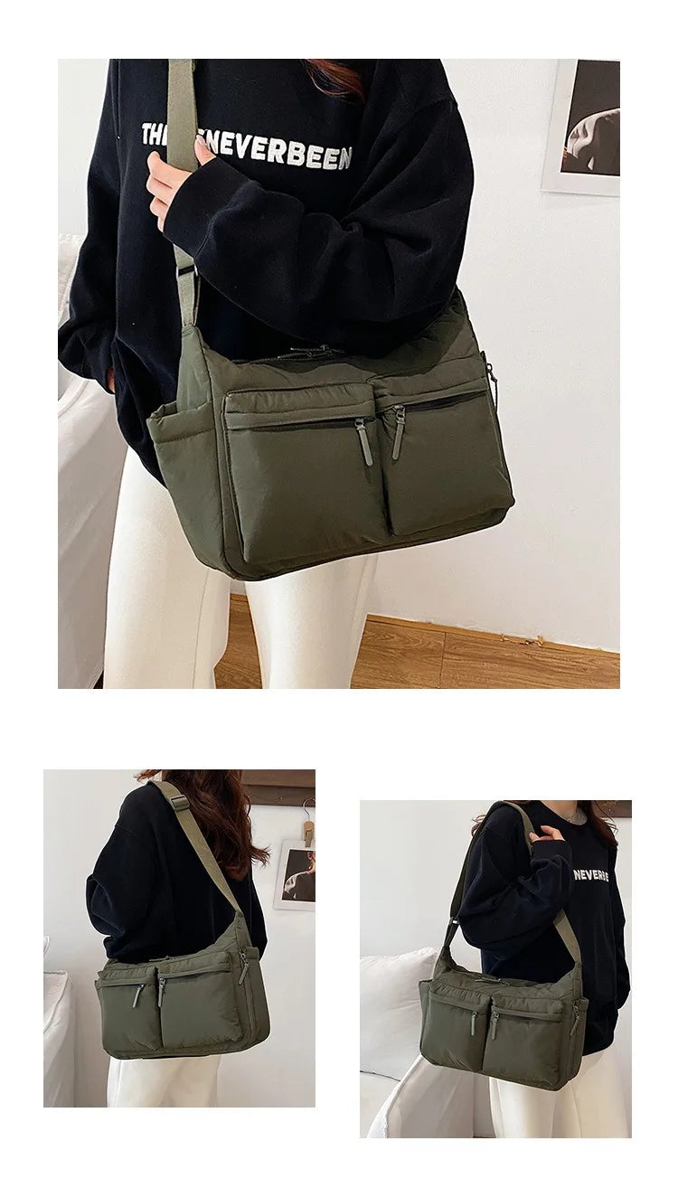 Spring & Summer Canvas Bag USA Women’s Hot-Selling One-Shoulder Crossbody Bag Light Luxury High-End Fashion Handbag
