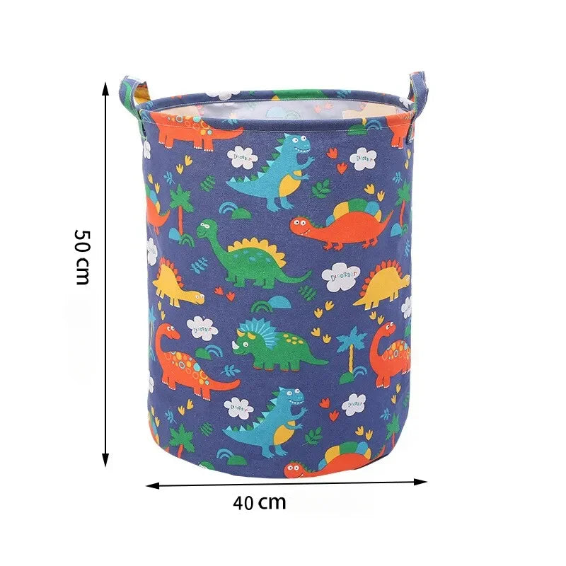 USA Linen Dirty Laundry Basket Foldable Round Waterproof Organizer Bucket Clothing Children Toy Home Large Capacity Storage