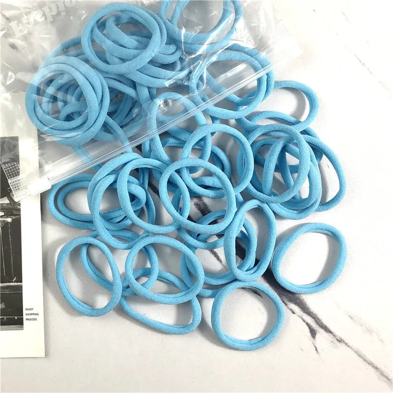 20/50PCS Hair Bands Canada for Women & Girls Basic Hair Rubber Ties 4cm Simple Elastic Ponytail Holders Hair Accessories