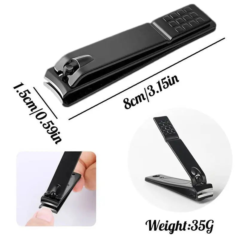 1/3/4 PCS Black Stainless Steel Nail Clippers Canada with Nano Glass File Polishing Nail File Manicure Tool Set