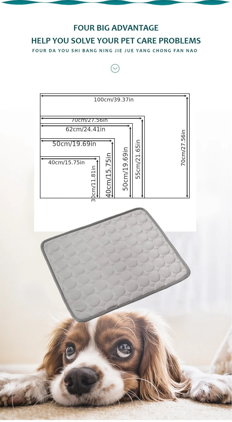Dog Cooling USA Mat Summer Pet Cold Bed Extra Large For Small Big Dogs Pet Accessories Cat Durable Blanket Sofa Cat Ice Pad Blanket
